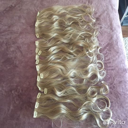 Накладные волосы на заколках