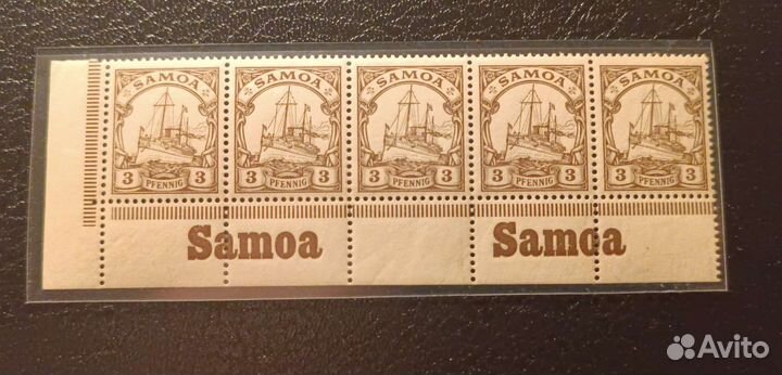Почтовые марки Самоа 1900г. Корабли Яхта