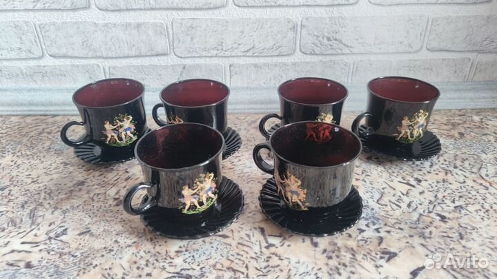 Чайный сервиз 6 пар + чашечка ilona