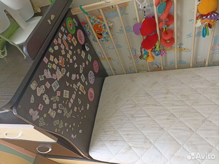 Кровать трансформер детская с комодом