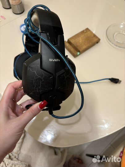 Наушники игровые с микрофоном Sven проводные