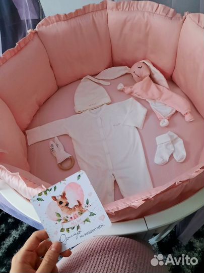 Бортики в детскую кроватку для девочки