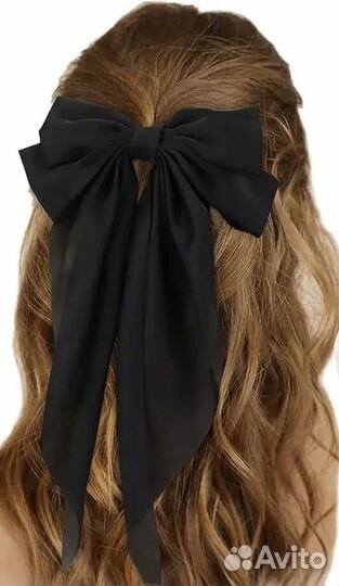 Заколки банты черная и красная