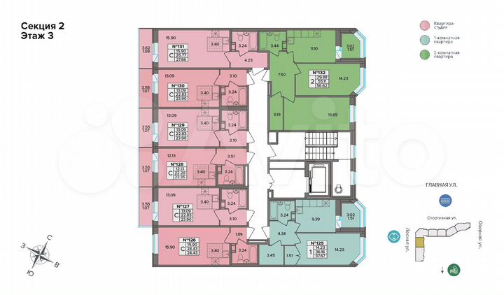 1-к. квартира, 37,7 м², 3/9 эт.