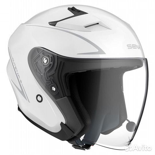 Sena Outstar S Bluetooth Open Face Helmet Белый