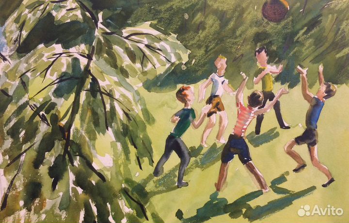 Рисунок. Игра в волейбол. Афанасьева М.Л