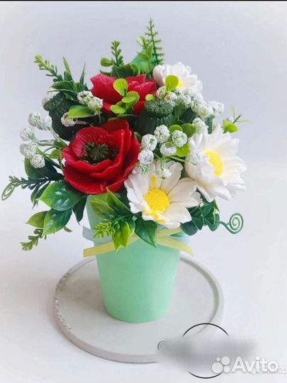 Букеты с цветами из мыла ручной работы