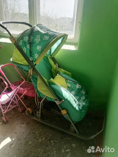 Детские санки с колесами