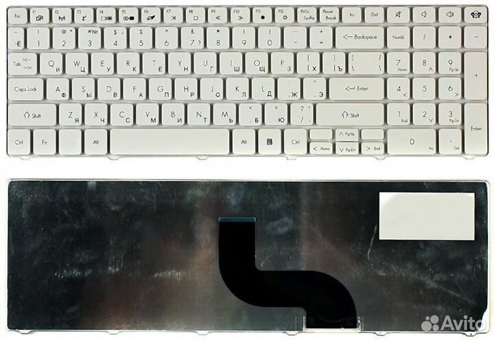 Клавиатура для Packard Bell TM81 TM85 TM86 белая