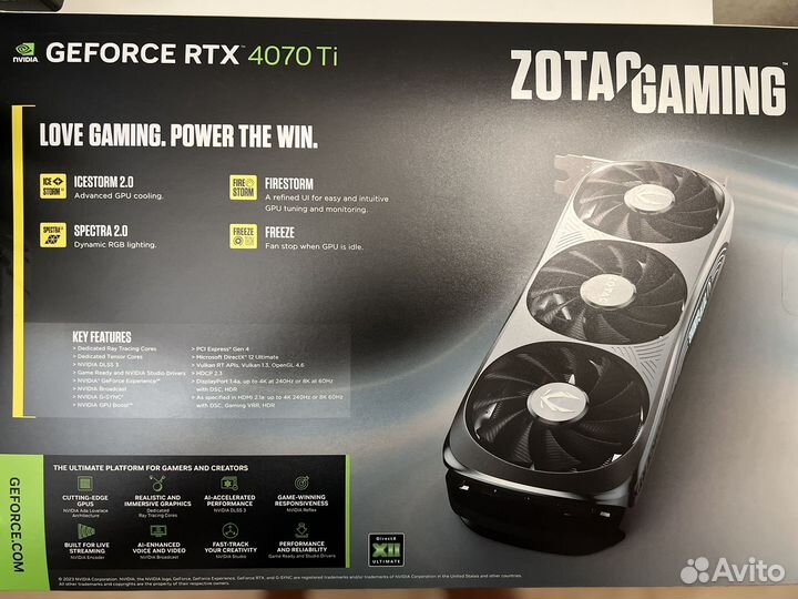 Новая видеокарта RTX4070ti