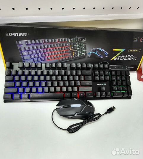 Игровая проводная клавиатура и мышь ZE-9810