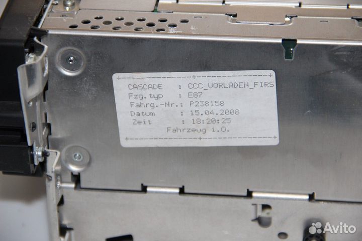 Магнитофон BMW 1-series E87 N45B16A