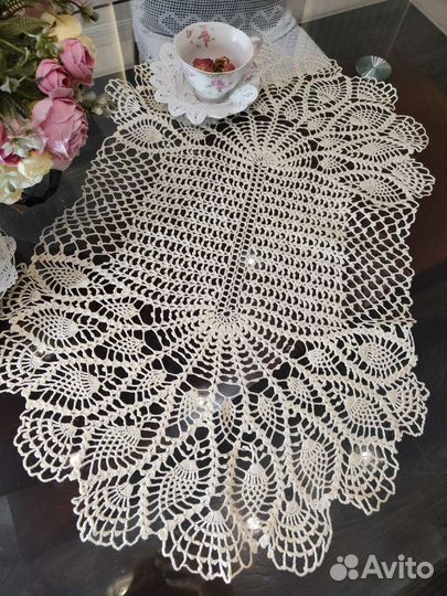 Дорожка винтажная кружевная