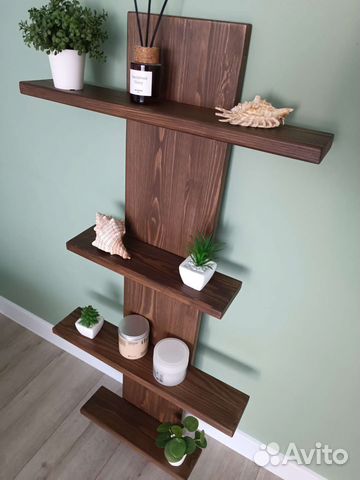 Полка в ванную из массива