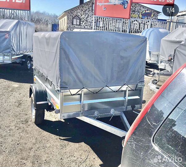 Прицеп Спутник 2,2х1,3. Тент 1,05м. Полный цинк