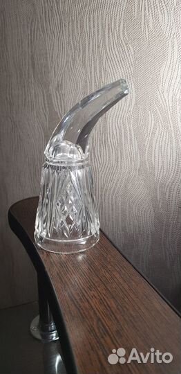 Рюмка- рог чешское стекло