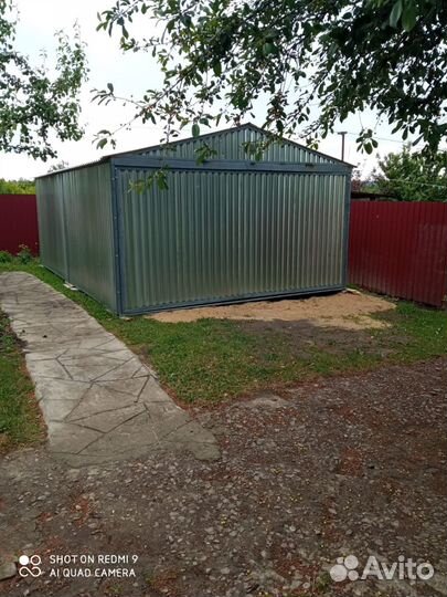 Гараж-ракушка из волнового профиля