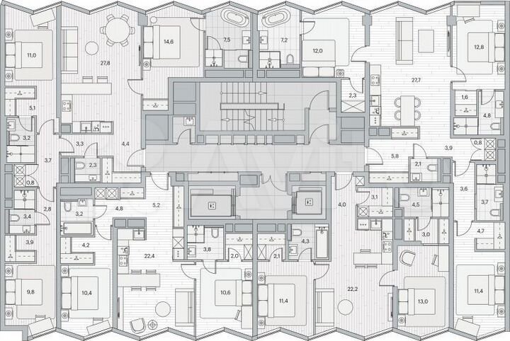 2-к. квартира, 67,6 м², 5/24 эт.