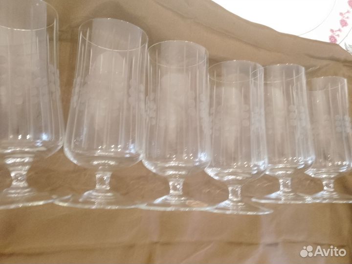 Фужеры бокалы богемия 70е годы