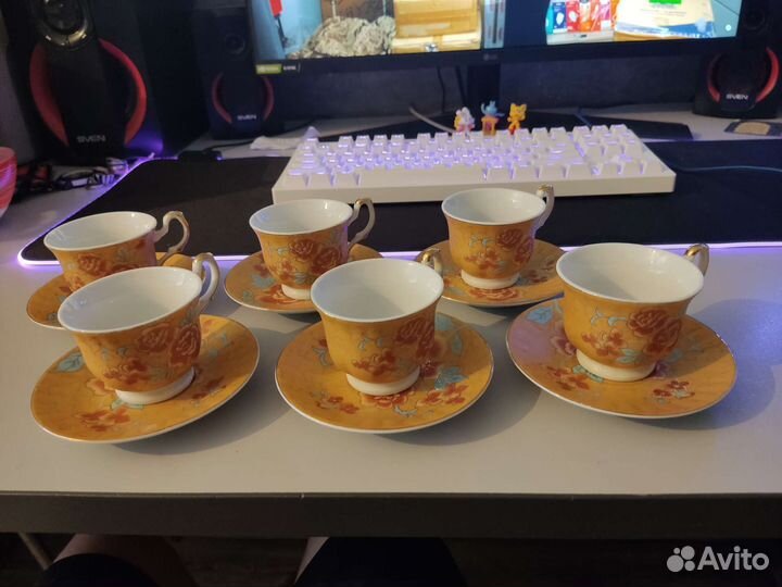 Кофейный сервиз на 6 пар Япония