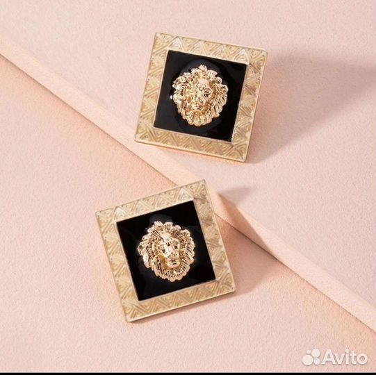 Стильные серьги в стиле Versace/ серьги Версаче