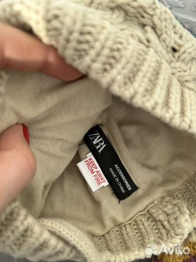 Комплект шапка, варежки