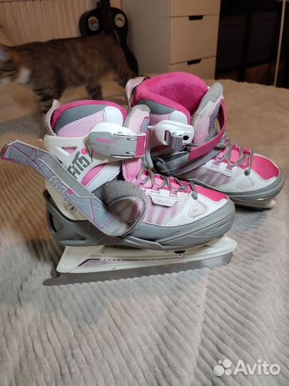 Коньки ледовые раздвижные Oxelo Fit 5, 32-35