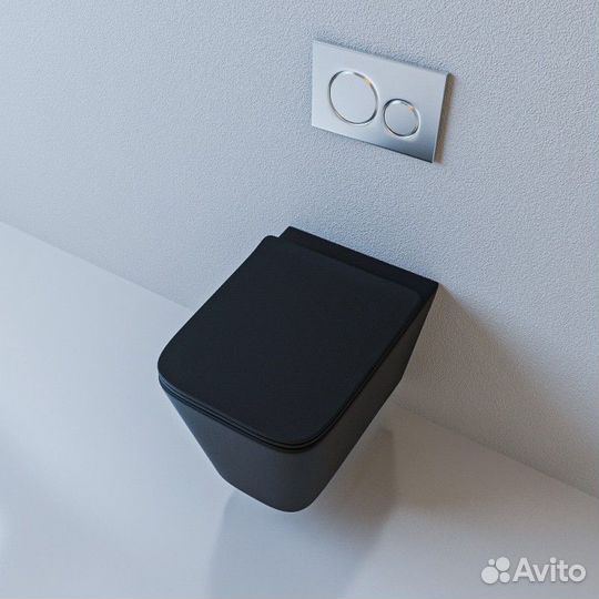 Унитаз подвесной Esbano gartez с сиденьем микролифт черный матовый esupgartbm