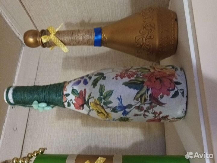Бутылки для декора