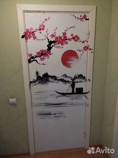 Красивая интерьерная наклейка украшение для двери