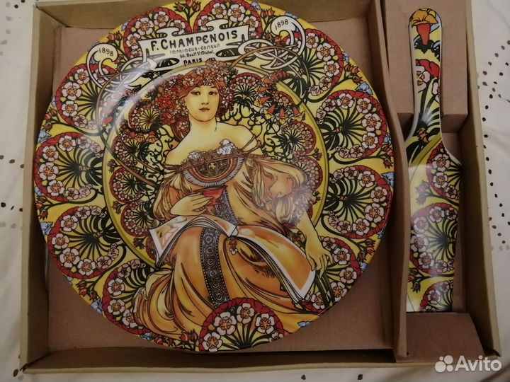 Блюдо для торта с лопаткой Тарелка 26 см