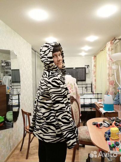 Пальто принт 