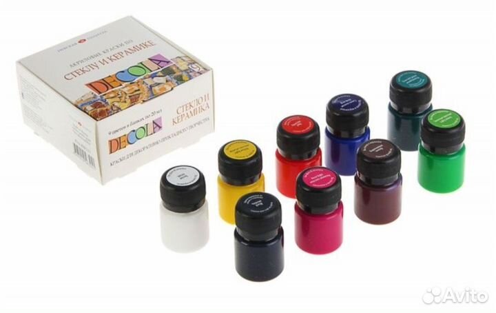 Акриловые краски по ткани,керамике. Витраж, батик