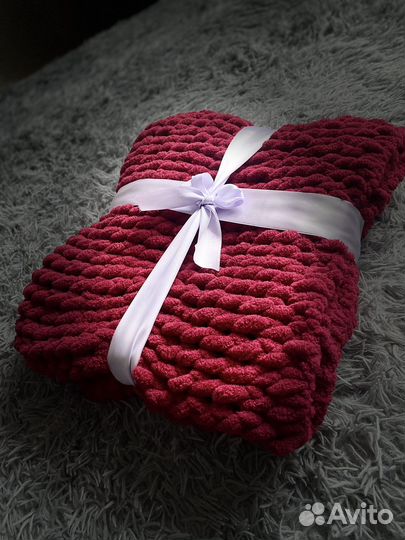 Пледы из пряжи ализе пуффи