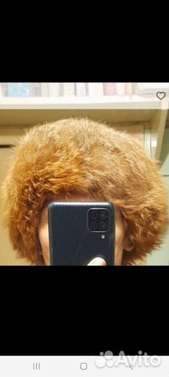 Шапка берет лисья