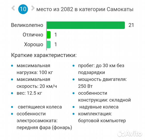 Электросамокат для взрослых