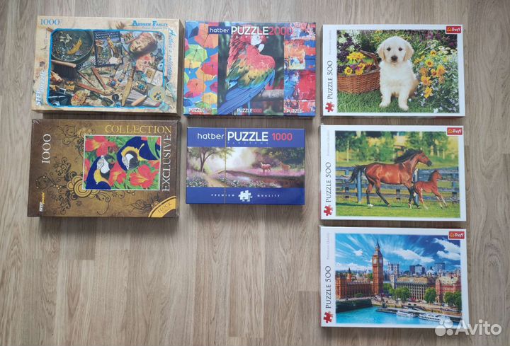 Пазлы новые Steppuzzle, Hatber, trefl