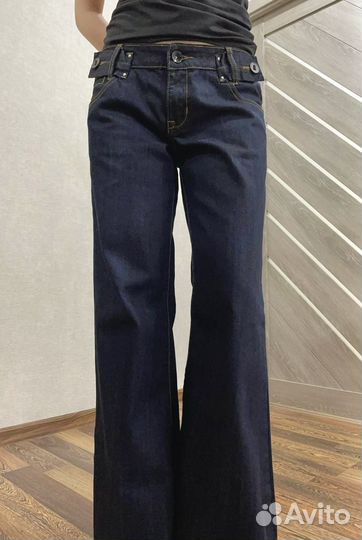 Джинсы разные клеш y2k