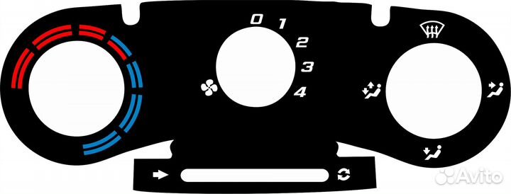 Шкала отопителя, климата калина / granta