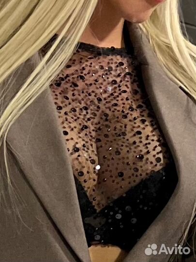 Топ короткий с пайетками