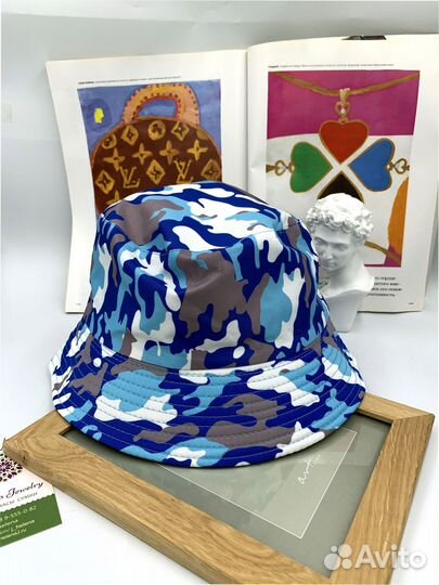 Панама голубая двухсторонняя (1008)