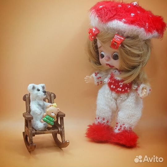 Мишка для куклы, миниатюра