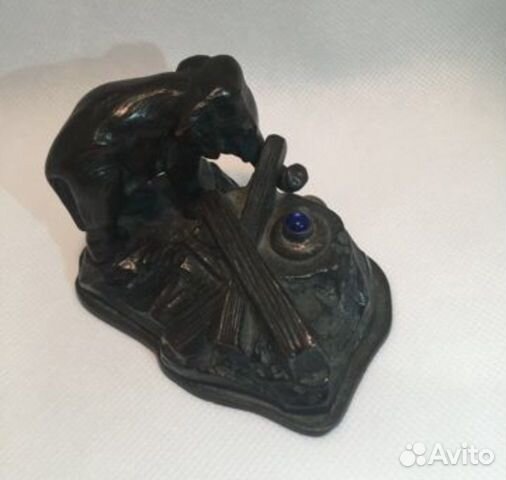 Настольный звонок венская бронза