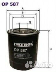 Фильтр масл.mitsubishi pajero OP587 Filtron