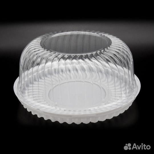Пластиковая тортница с прозрачной крышкой