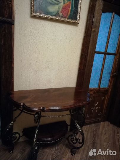 Журнальный столик в прихожую и каминную ковка