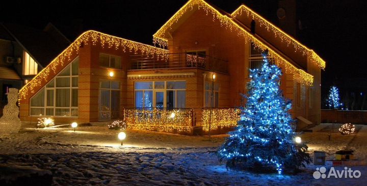 Подсветка домов - фасадное освещение