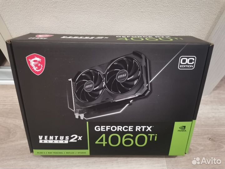 Видеокарта MSI RTX 4060 ti 16 gb oc