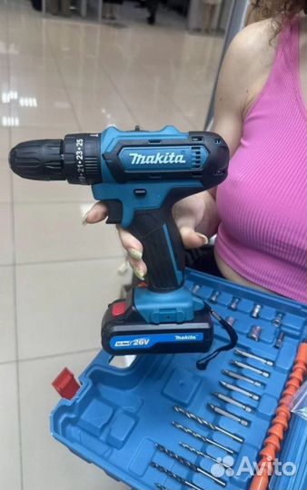 Шуруповерт makita 26V с набором Новый,Гарантия