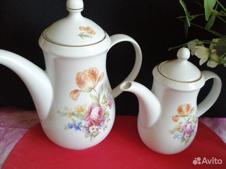 Чайный сервиз гдр кахла. Новый. 4 персоны